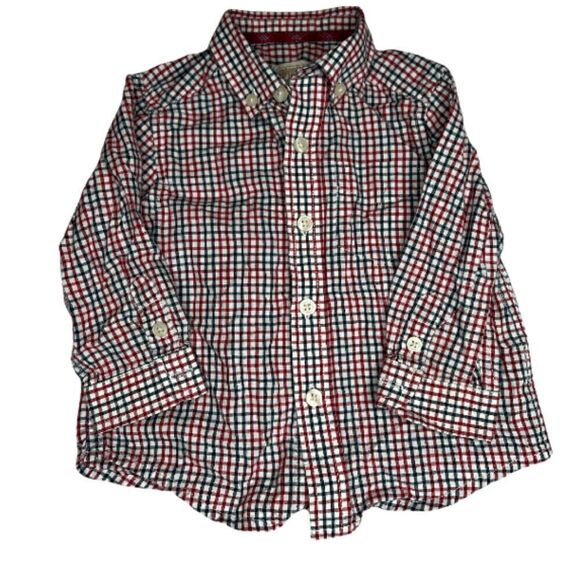 3/$15 or 5/$20 The Children’s Place classics 12 months checked button down - Picture 1 of 8